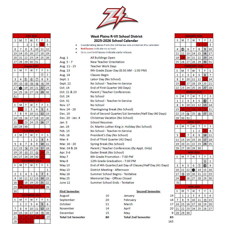 2025 2026 District Calendar Post Details