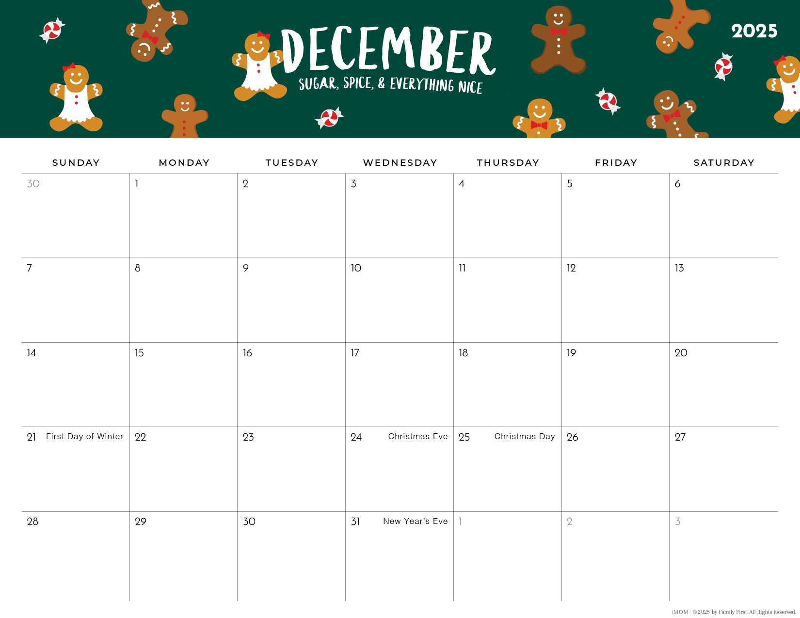 2025 2026 Foodie Printable Calendars For Moms IMOM