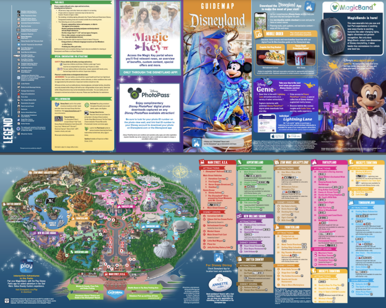 2025 Disneyland Park Map California Printable PDF 