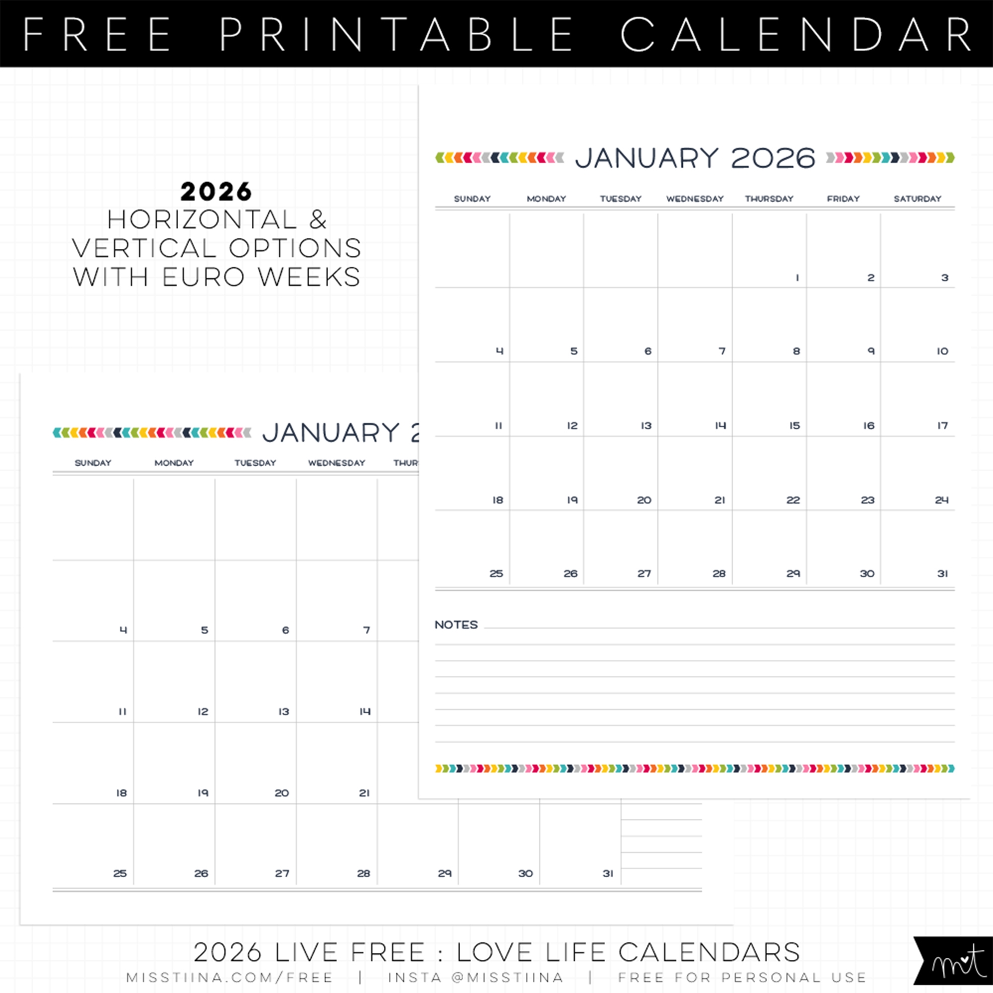 Printable Life Calendar
