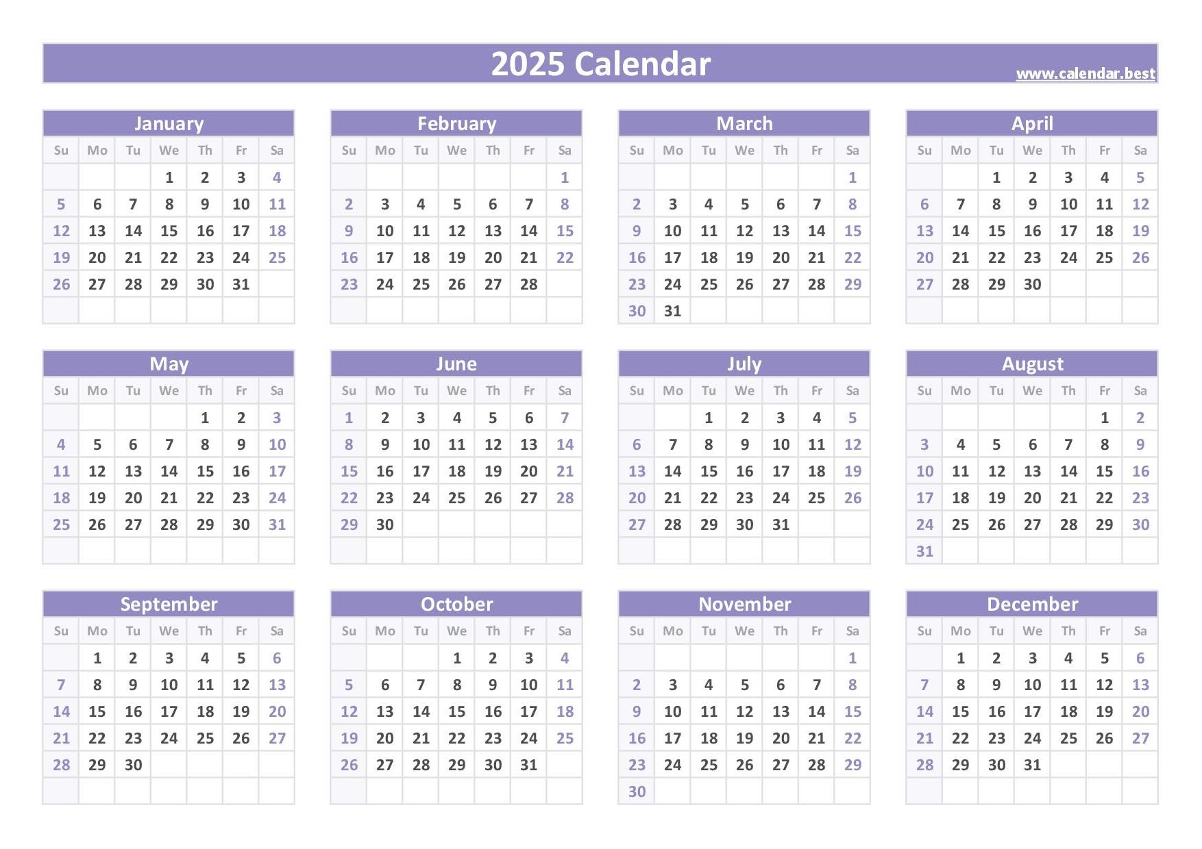 2025 Printable Calendar With Week Numbers And Holidays 2025 Printable Calendar With Week Numbers And Holidays