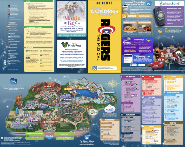 2025 Update Disney California Adventure Map Printable PDF 