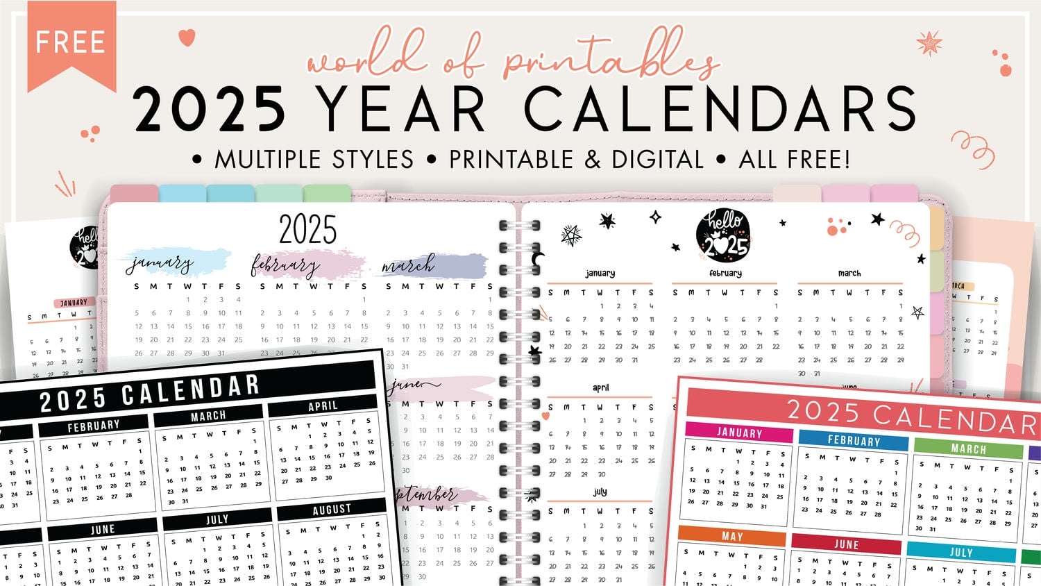 Yearly Printable Calendar Free Yearly Printable Calendar Free