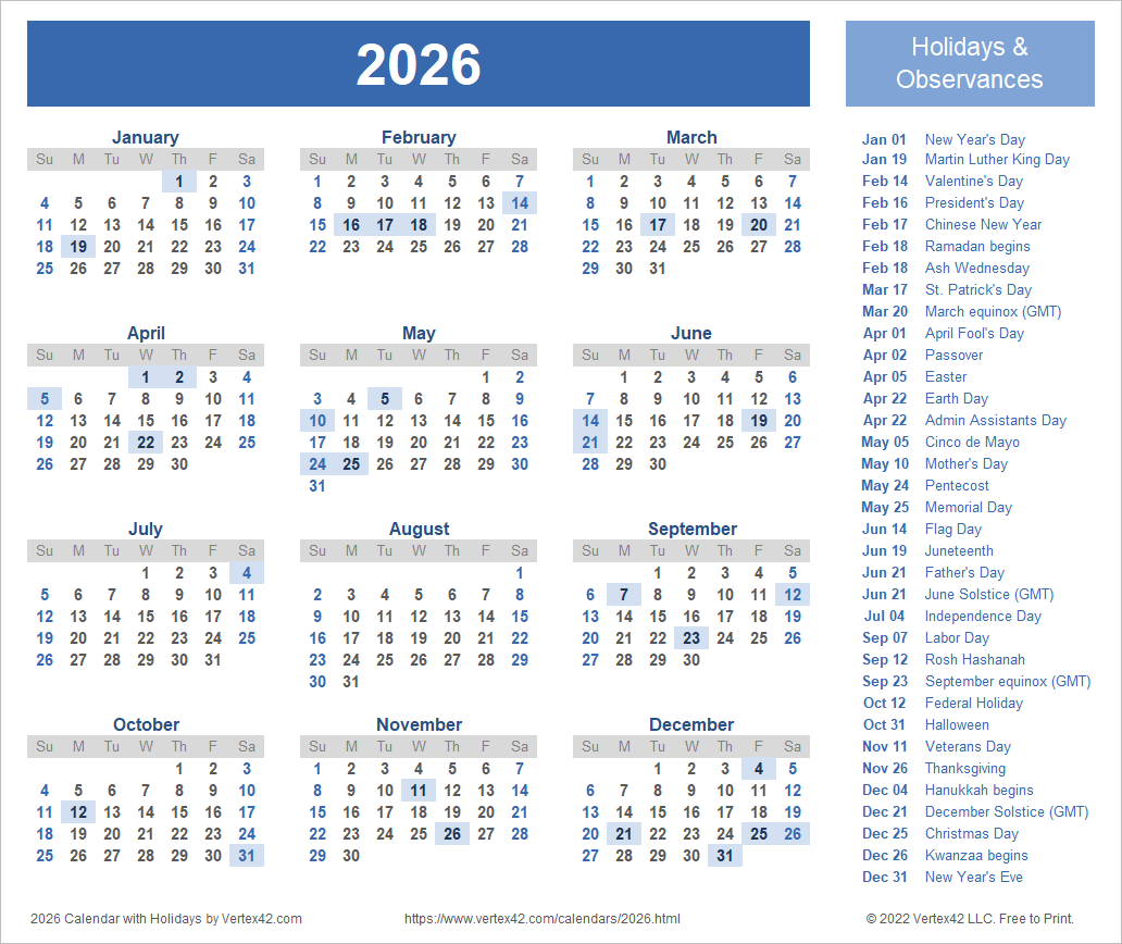 Printable Calendar Last Quarter 2026