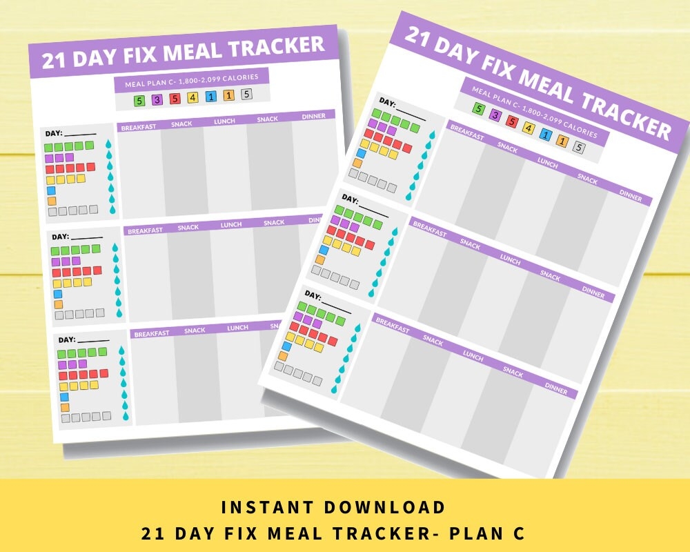 Printable 21 Day Fix Extreme Calendar