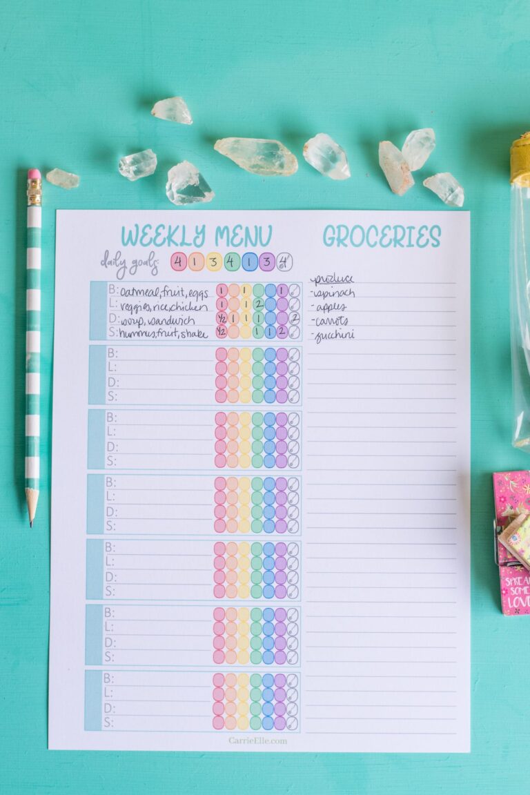 21 Day Fix Planners Printables Carrie Elle