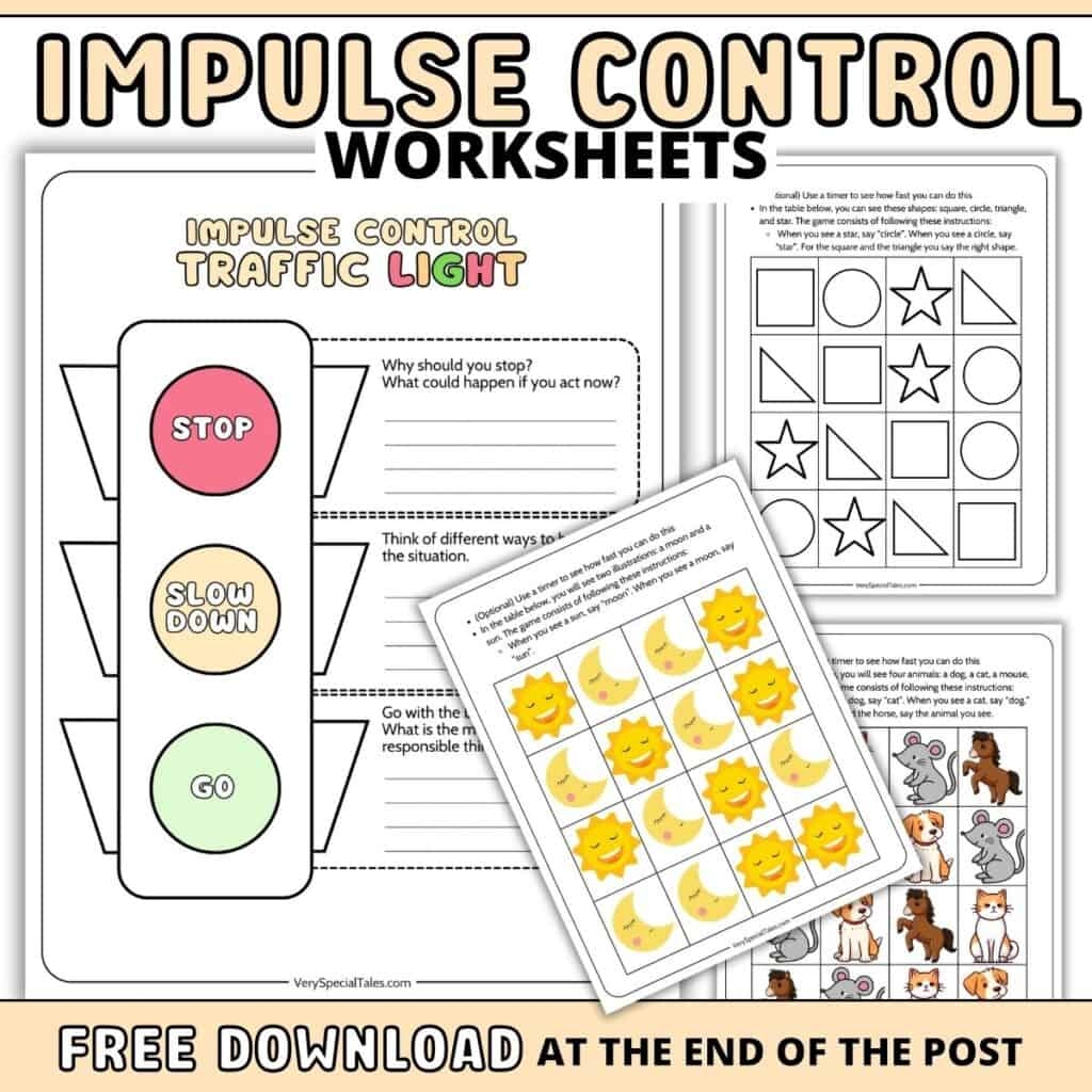 21 Impulse Control Activities For Kids PDF Fun Games Worksheets Resources To Practice Self Control At Home Or School Very Special Tales