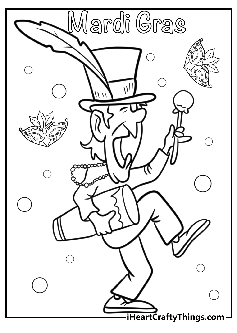 21 Mardi Gras Coloring Pages Printable Free PDFs For Kids 