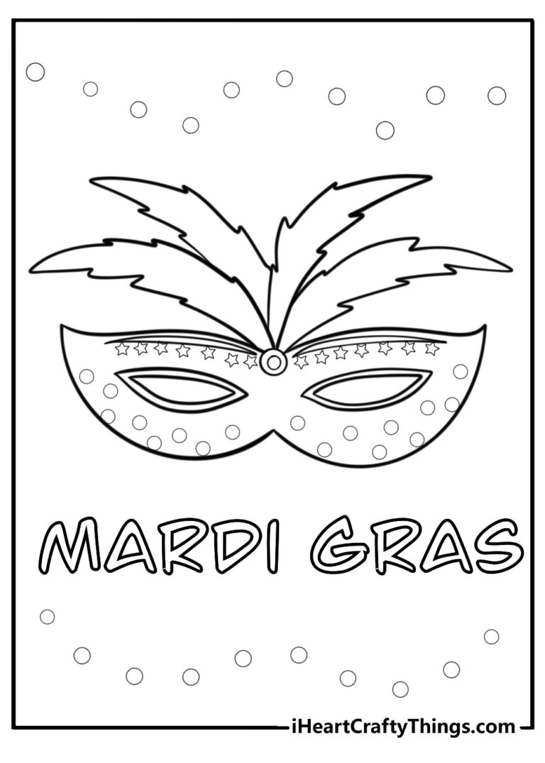 21 Mardi Gras Coloring Pages Printable Free PDFs For Kids 