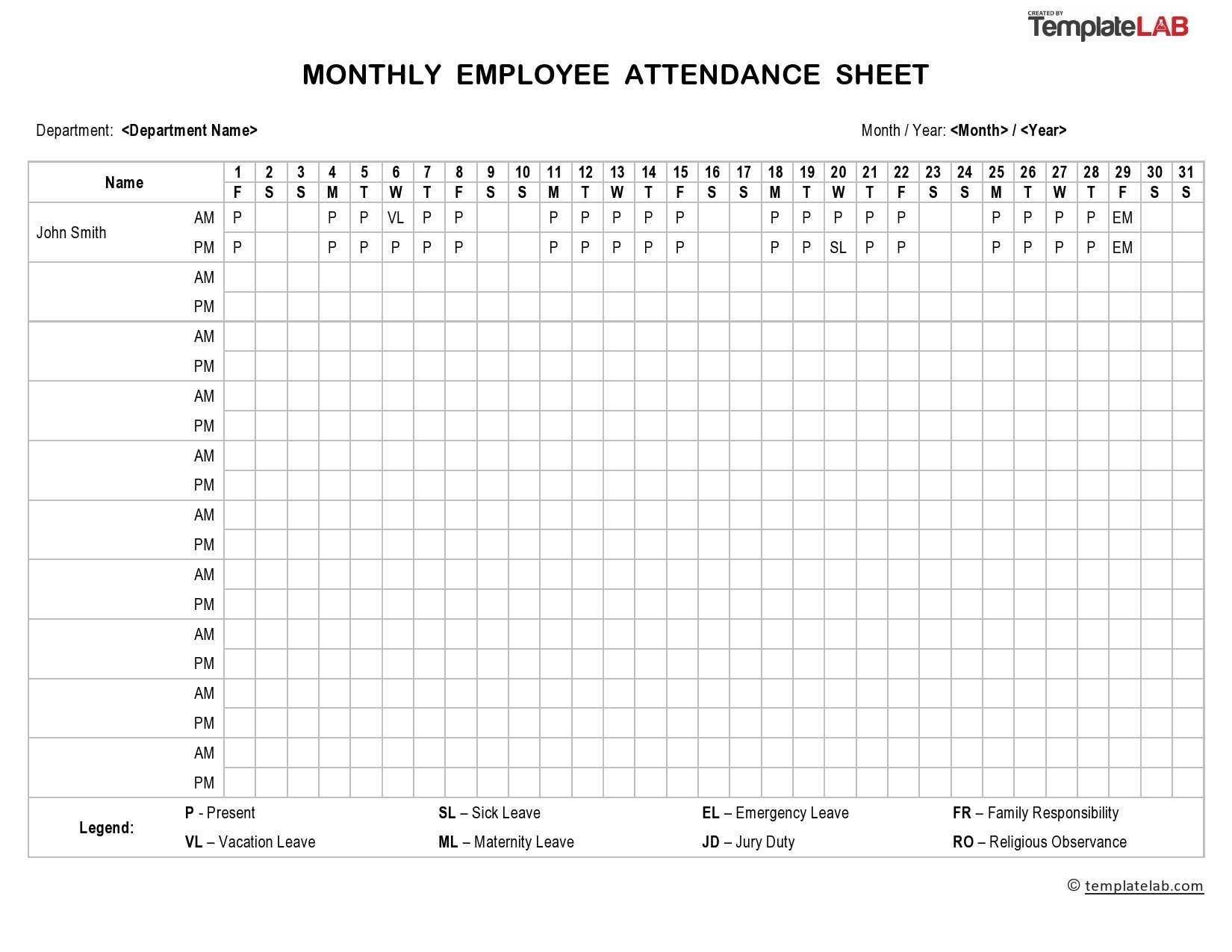23 Free Printable Attendance Sheet Templates Word Excel 23 Free Printable Attendance Sheet Templates Word Excel
