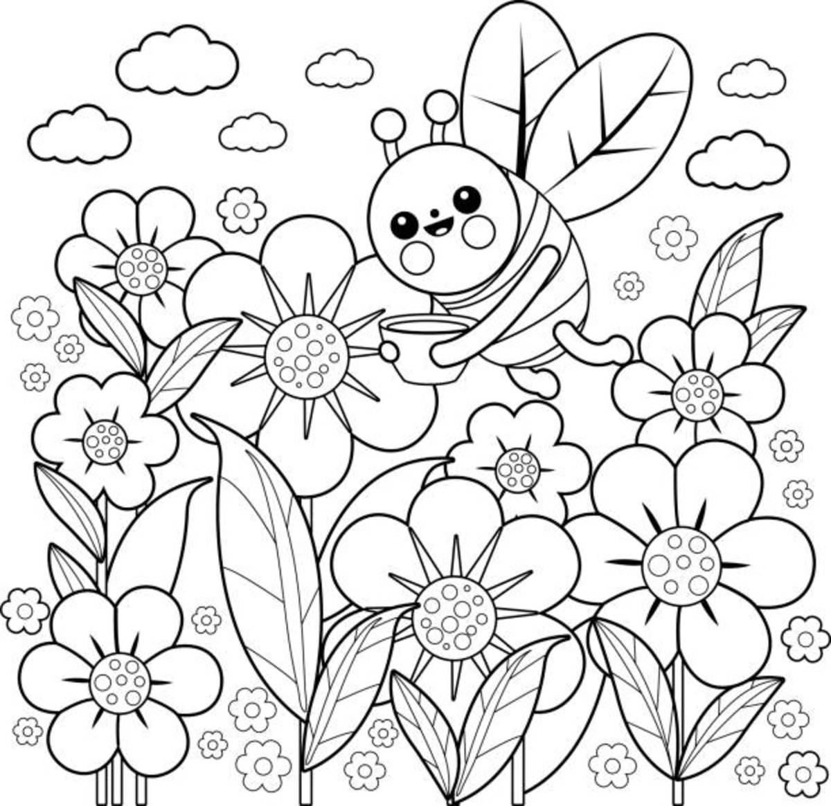 25 Free Printable Flower Coloring Pages Parade Worksheets Library
