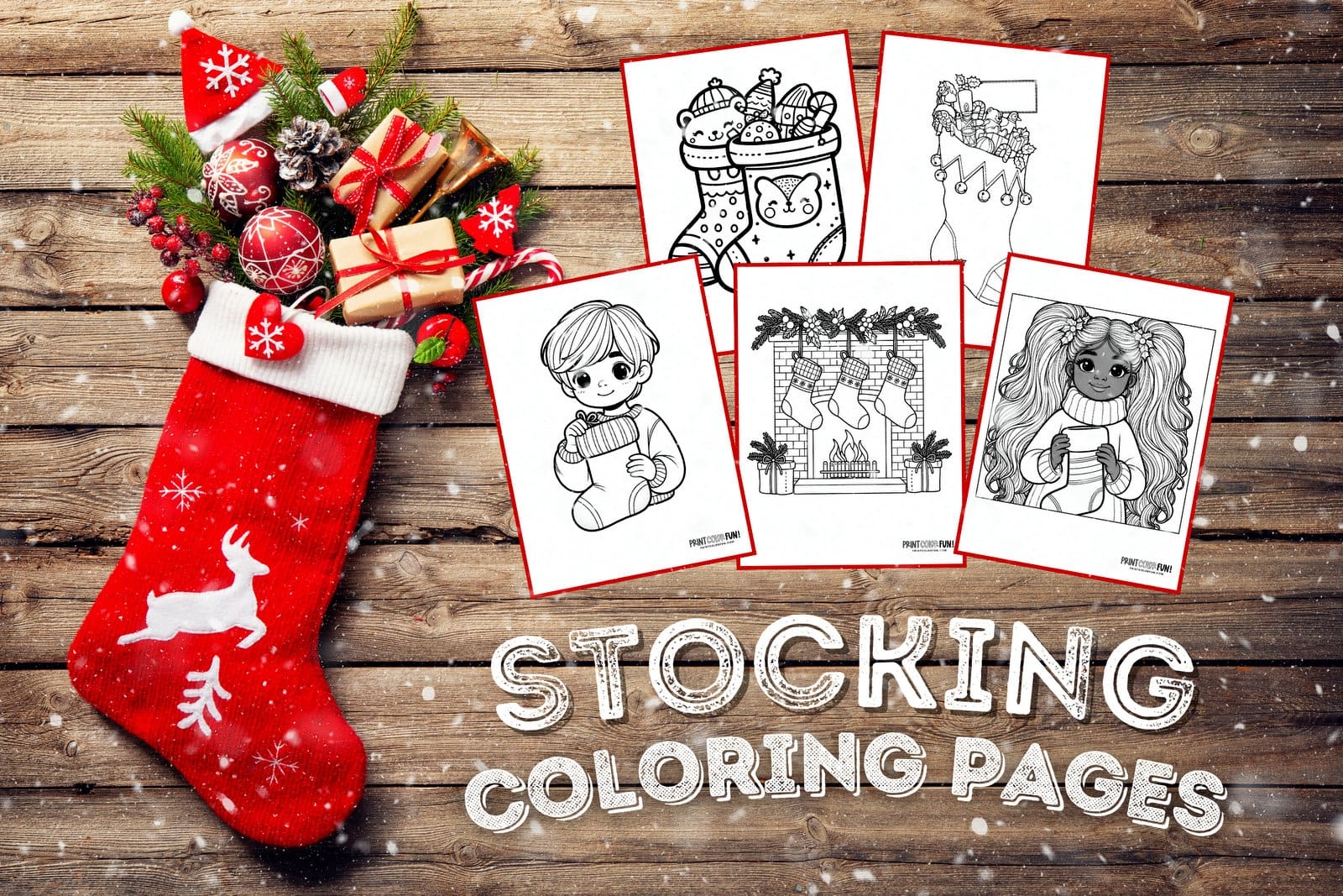 26 Christmas Stocking Clipart Pages For Easy Craft Coloring Fun For The Holidays At PrintColorFun