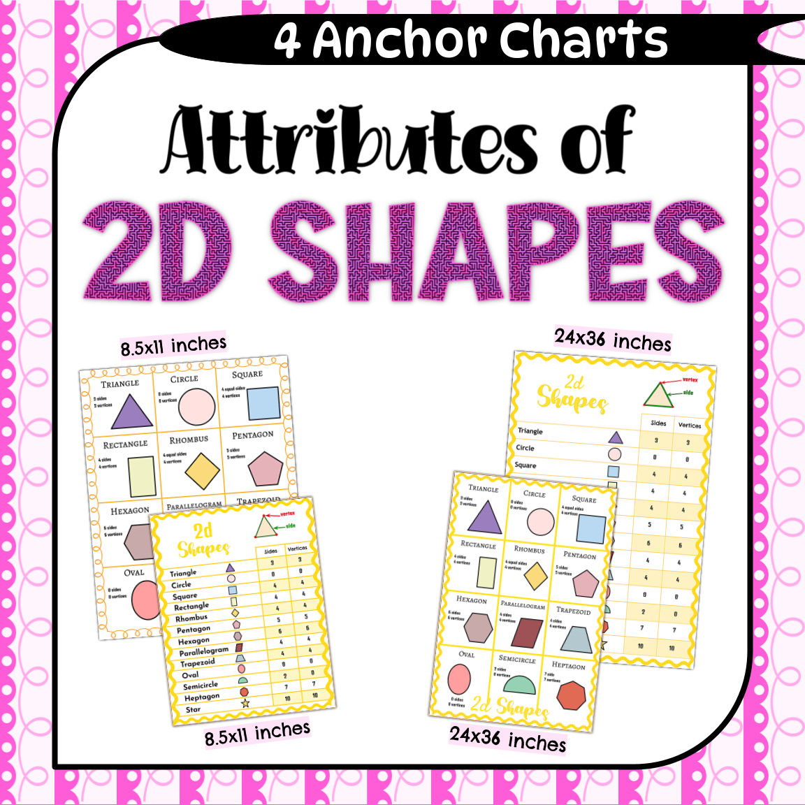 2d Shapes Anchor Chart Printable