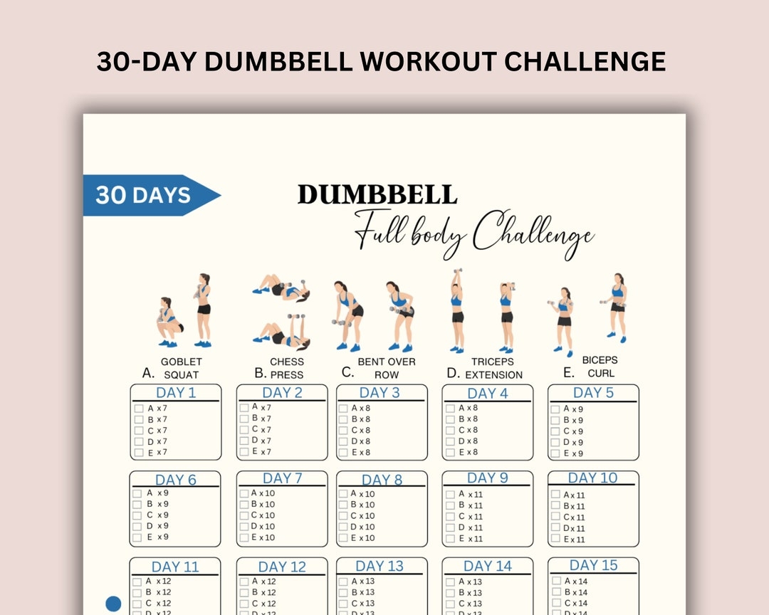 30 Day Calendar Workout Plan Workout Calendar Printable 21 Day Upper Fix 30 Day Dumbbell