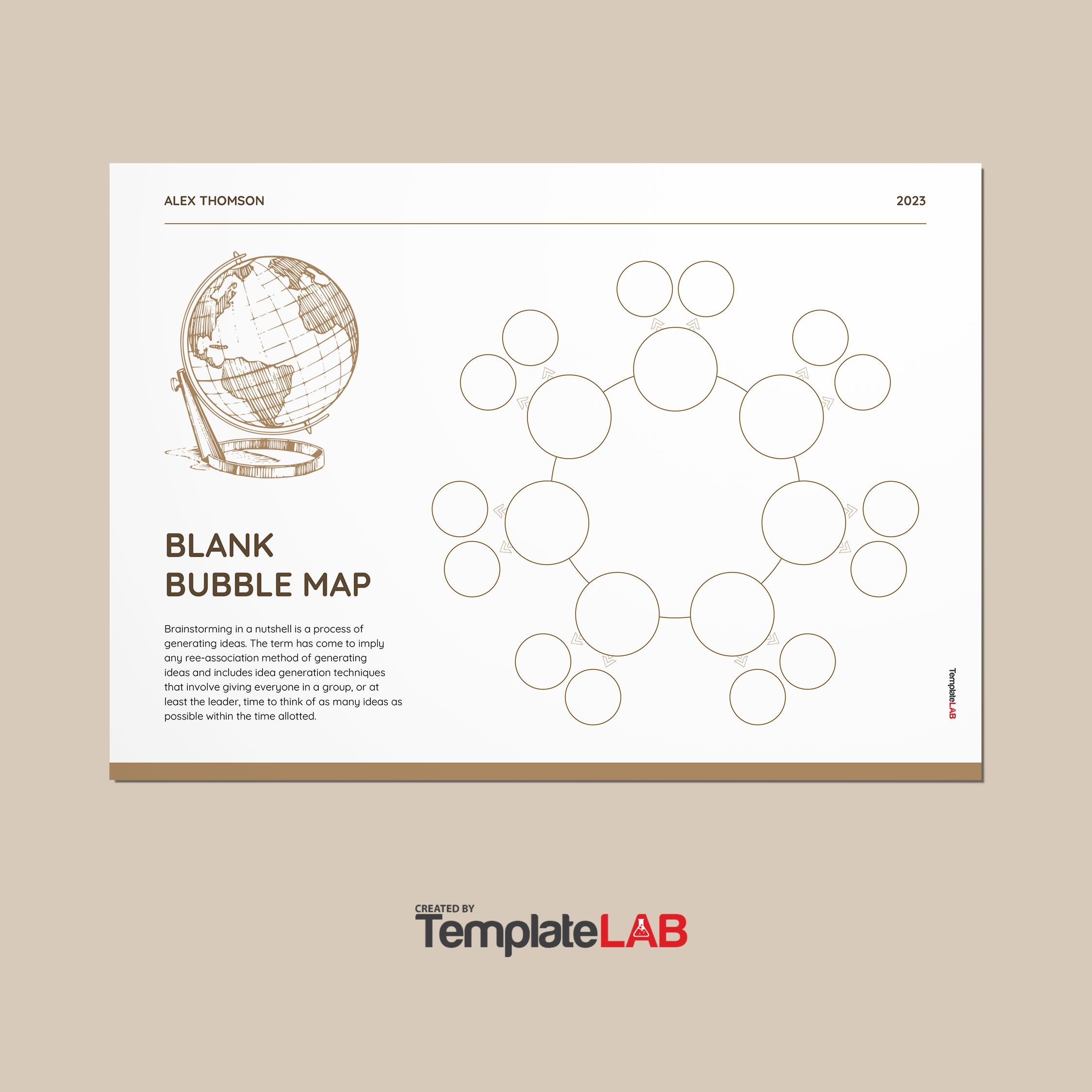 Free Printable Bubble Map Template