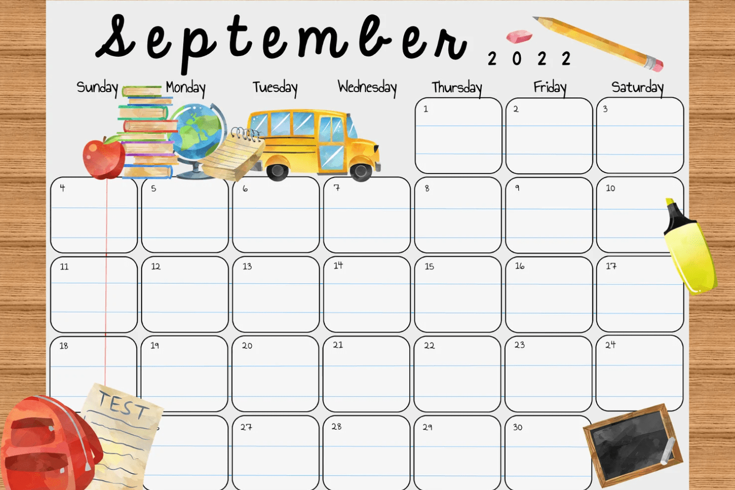 40 Printable September Calendars 2022 Free U0026 Premium