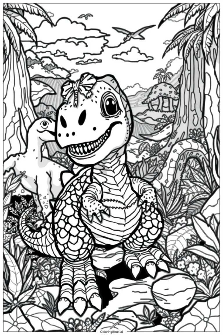 41 Dinosaur Coloring Pages Free PDF PNG Printables 