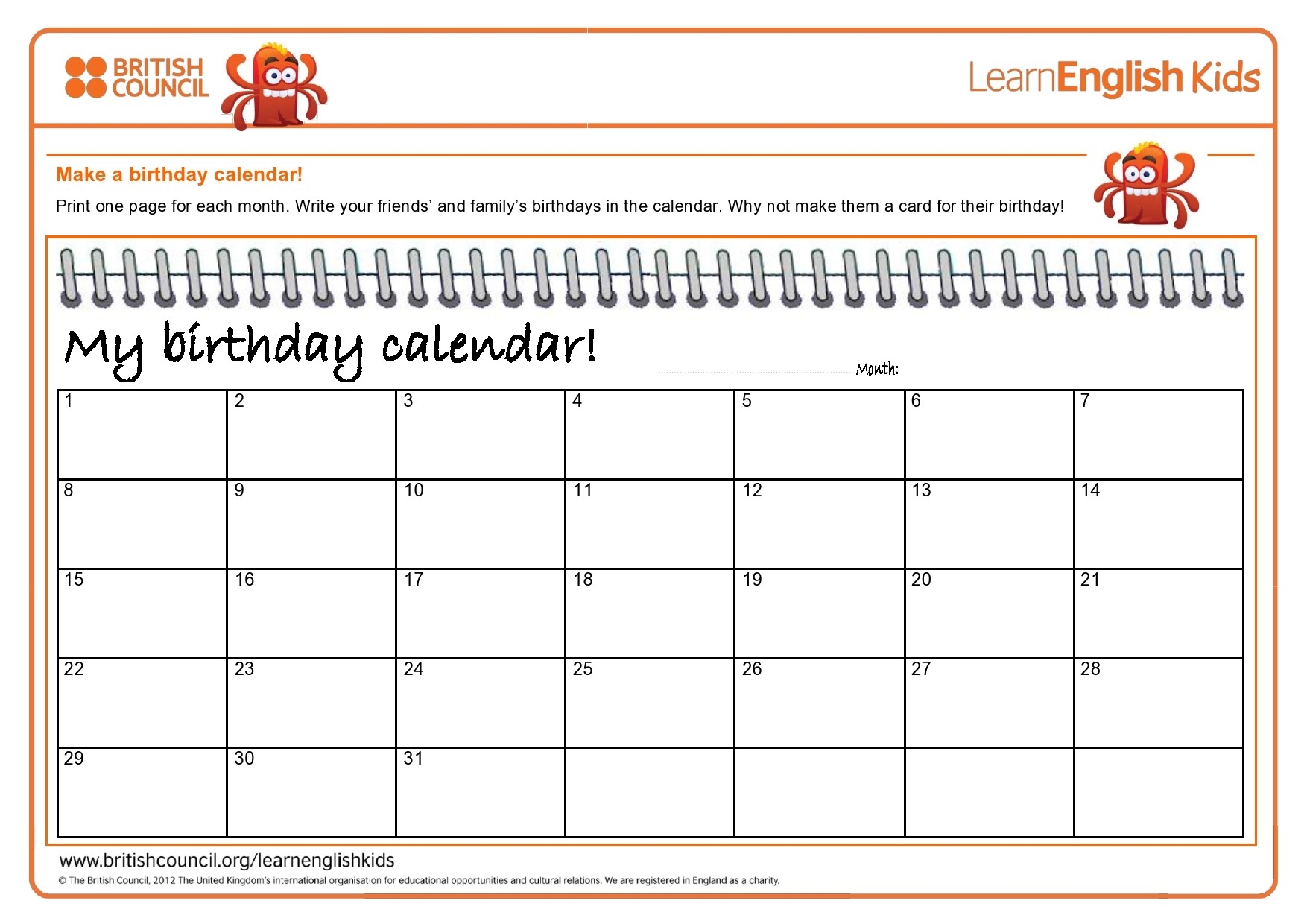 43 Editable Birthday Calendar Templates 100 Free 
