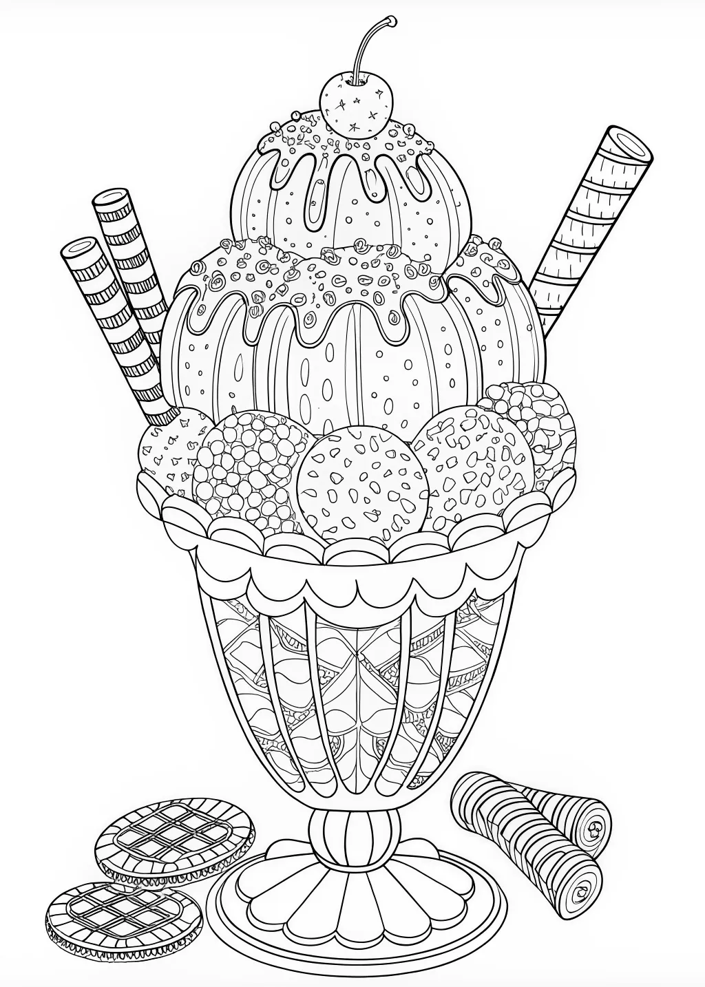 45 Ice Cream Coloring Pages