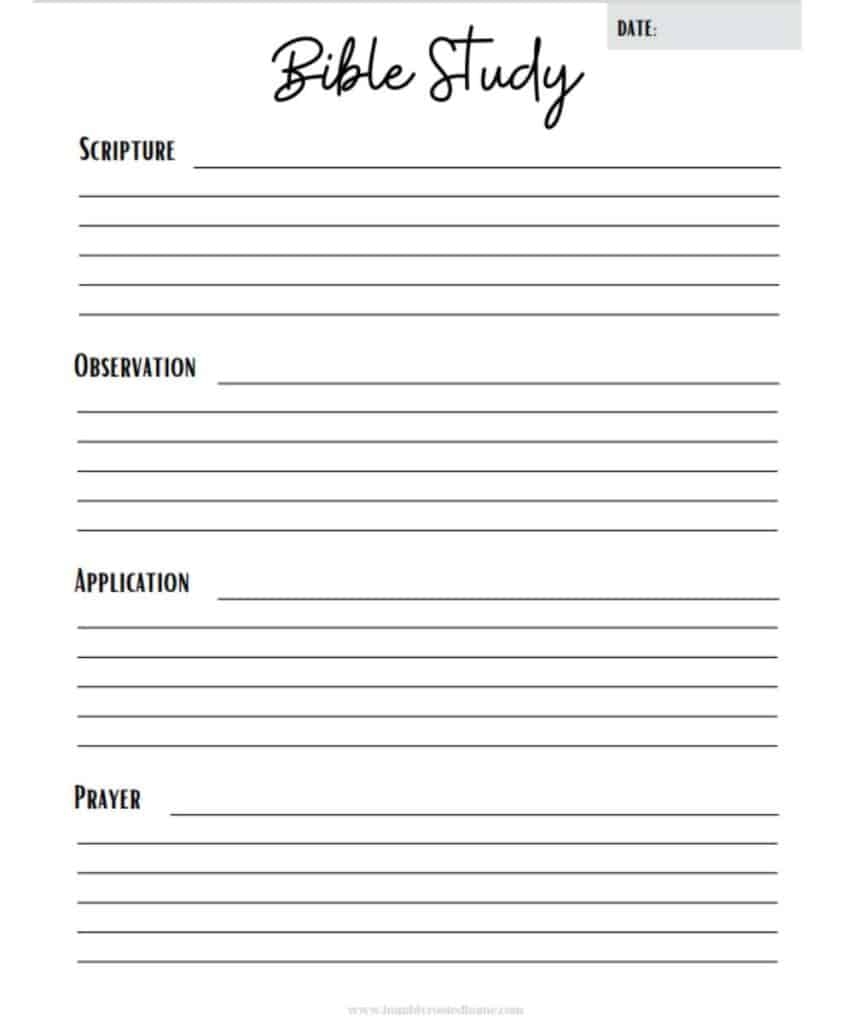 5 Free Printable Bible Study Worksheets For Christian Women 