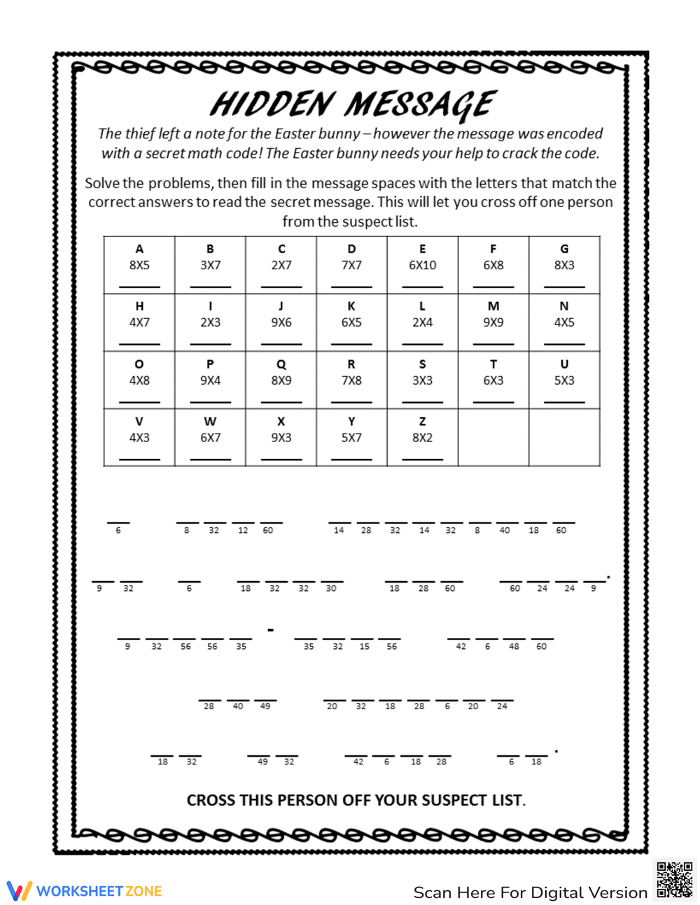 50 Free Printable Crack The Code Worksheet For Students Worksheets Library