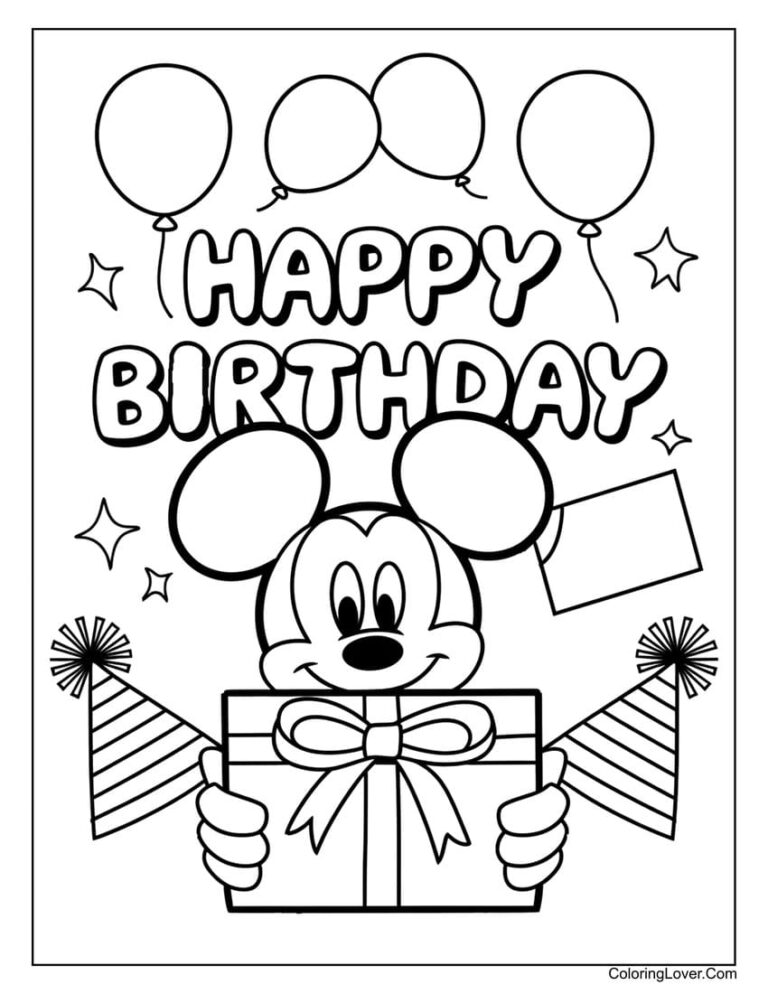 51 Happy Birthday Coloring Pages Free Printables For All Ages 