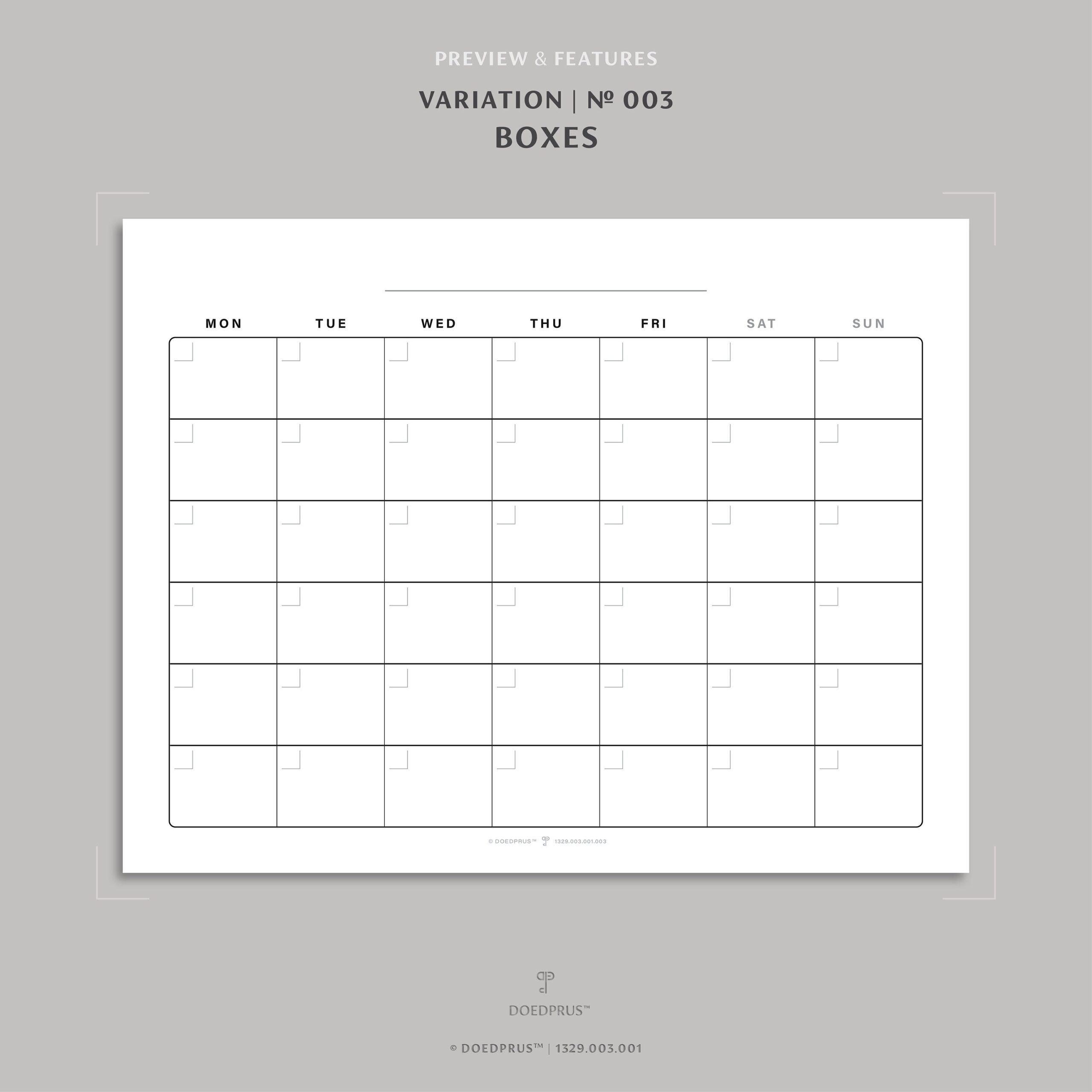 6 Week Blank Calendar Printable