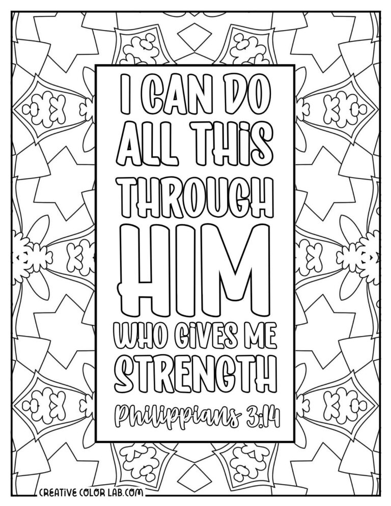 61 Bible Verse Coloring Pages Free Printable Christian Quotes