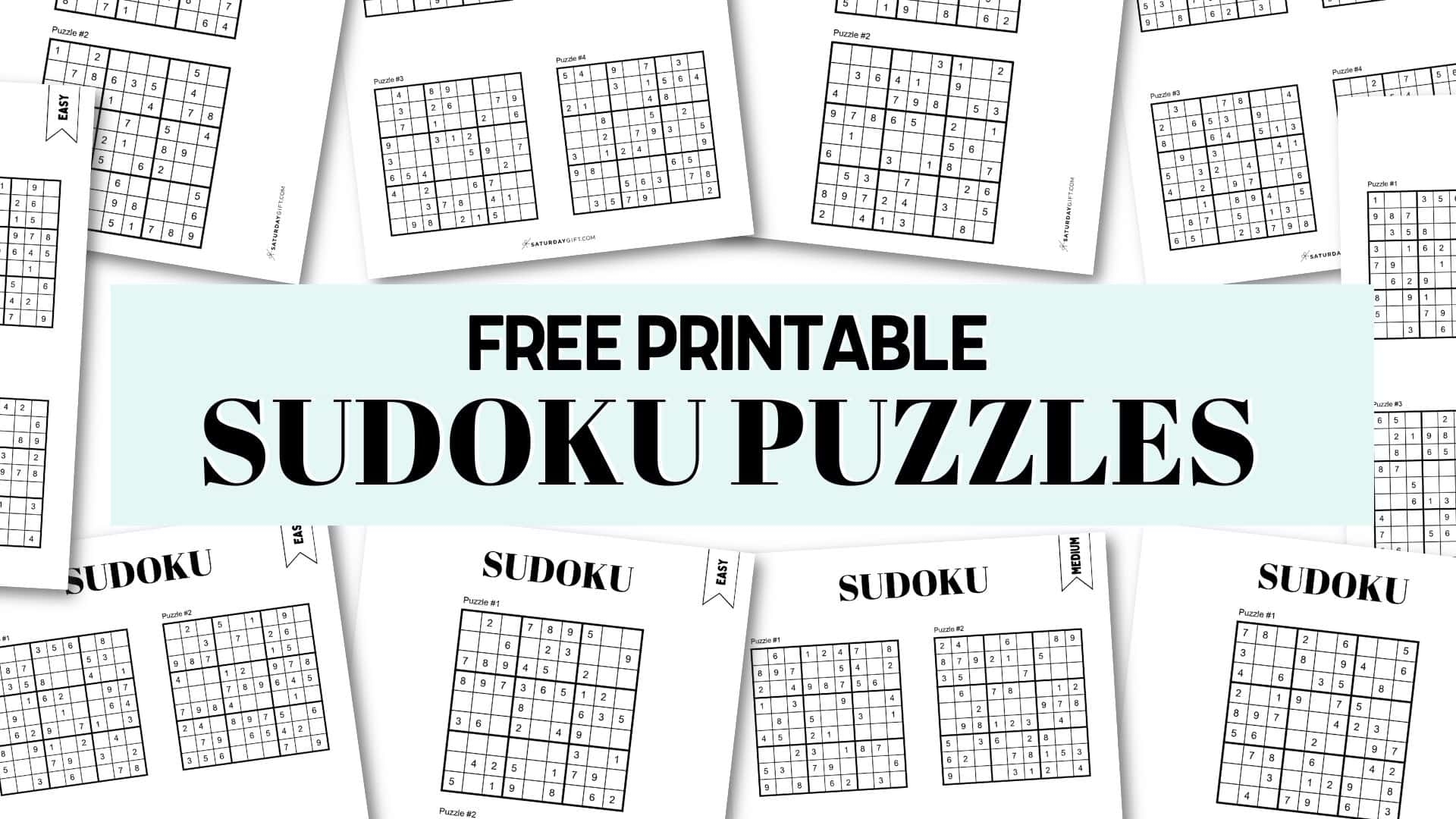 72 Free Printable Sudoku Puzzles SaturdayGift