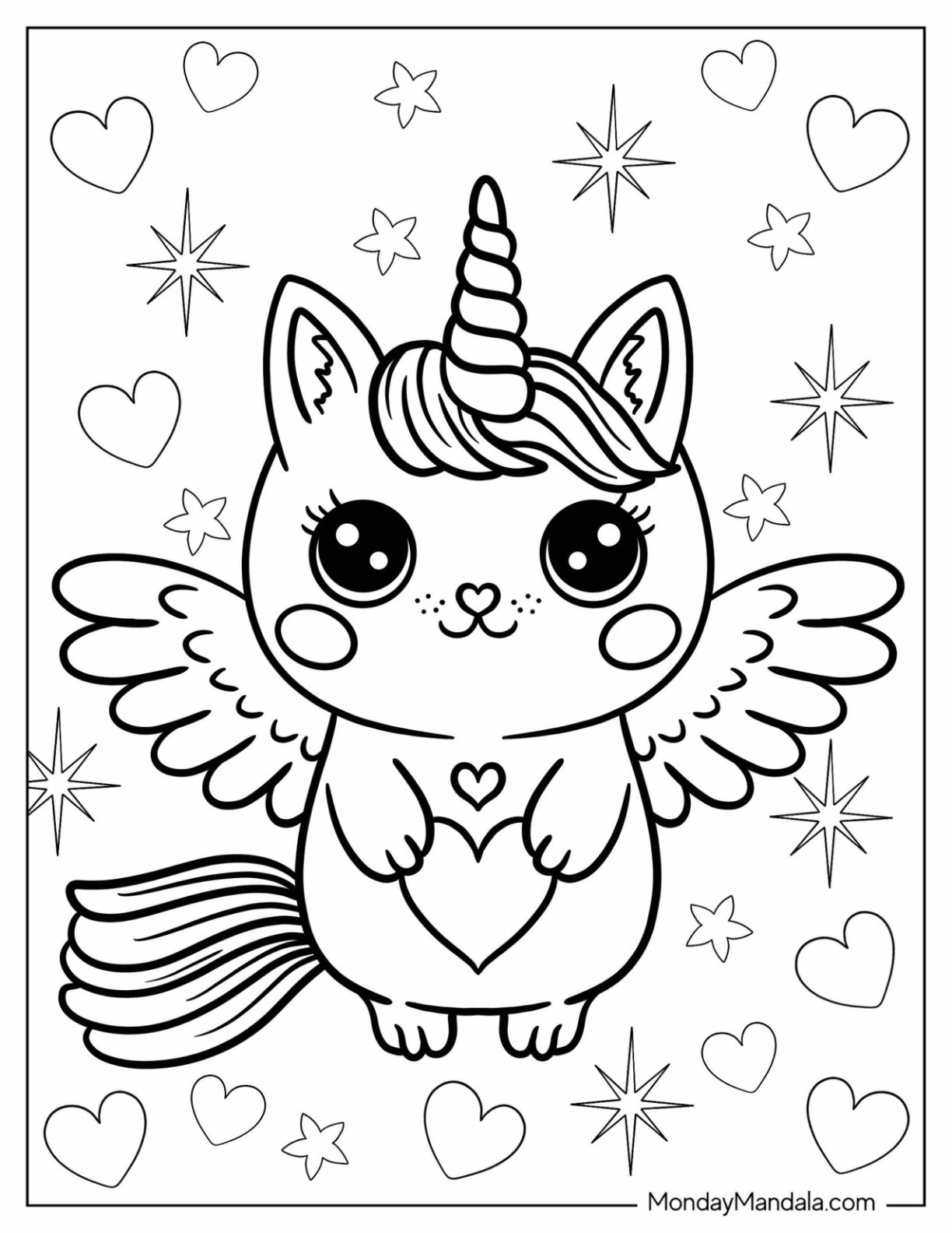 74 Unicorn Coloring Pages Free PDF Printables 