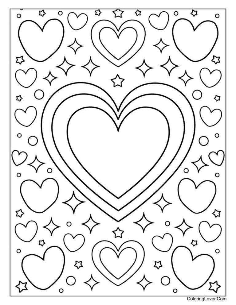 80 Heart Coloring Pages Free Printables For All Ages