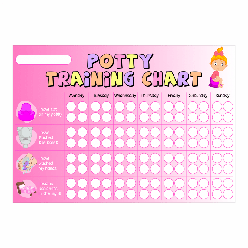 A3 Girls Potty Training Chart U0026 Stickers