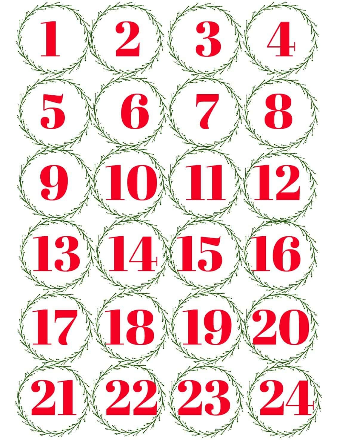 Advent Calendar Bags And Printable Numbers Thistle Key Lane