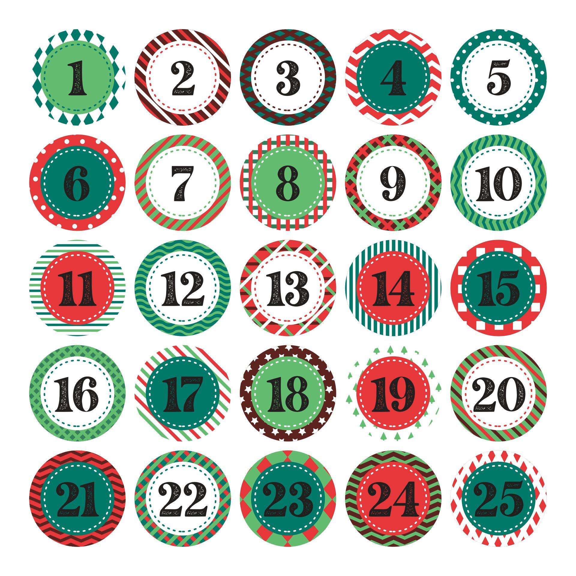 Advent Calendar Numbers 10 Free PDF Printables Printablee