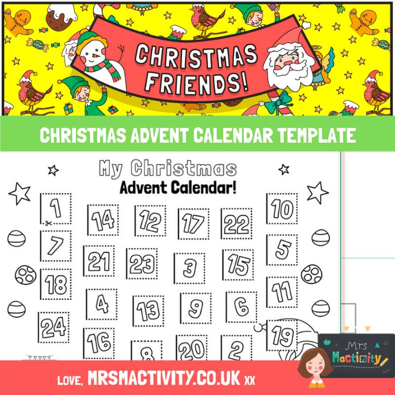 Advent Calendar Printable Christmas Calendar Resources EYFS KS1 KS2