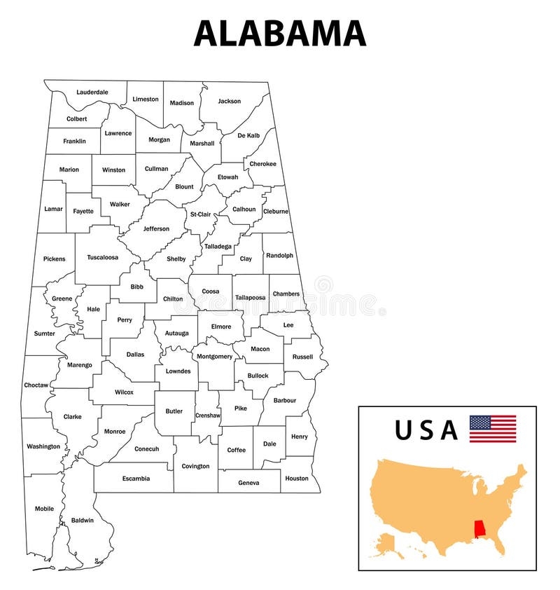 Printable Alabama State Map