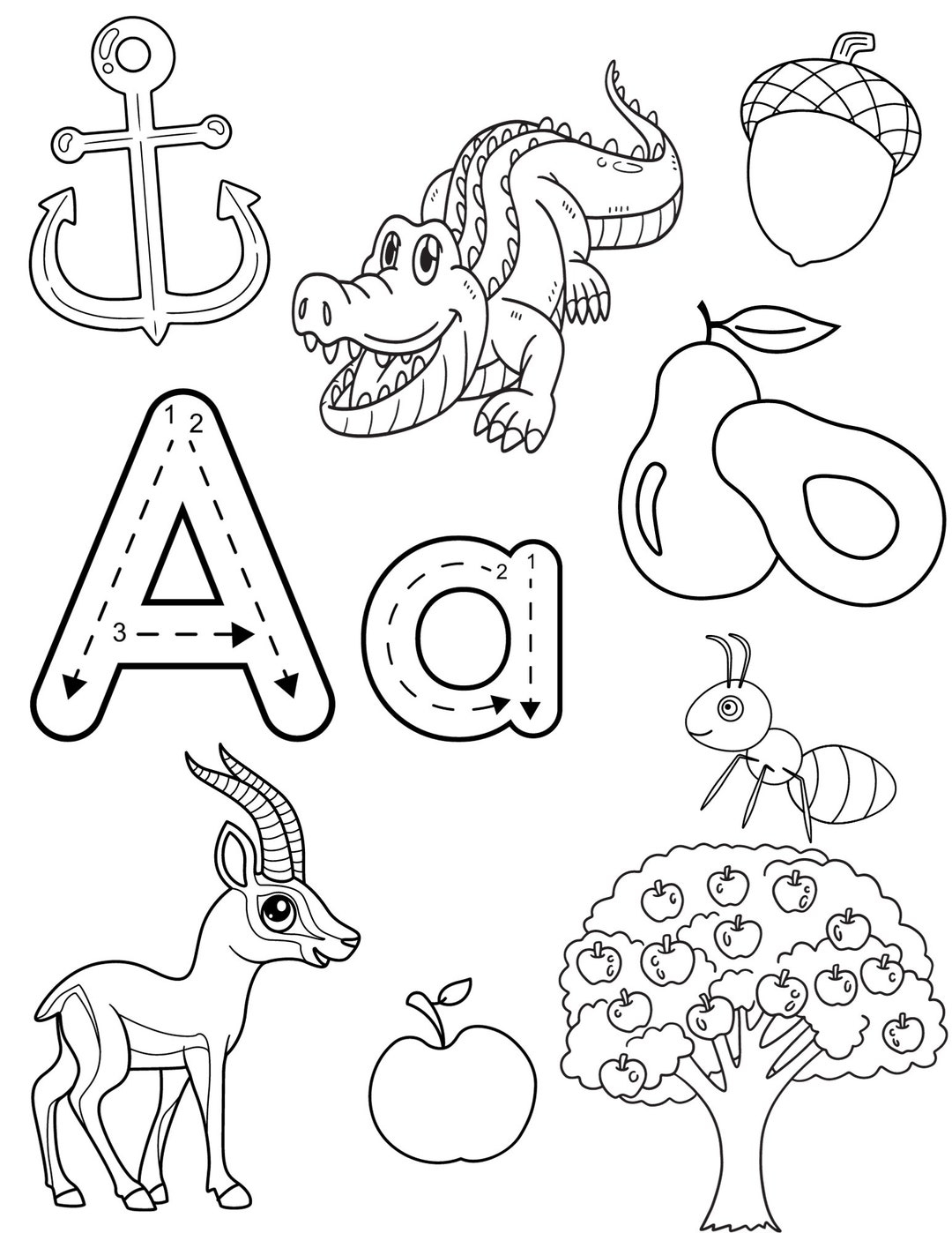 Alphabet Coloring Pages English Letters Illustrations To Color 