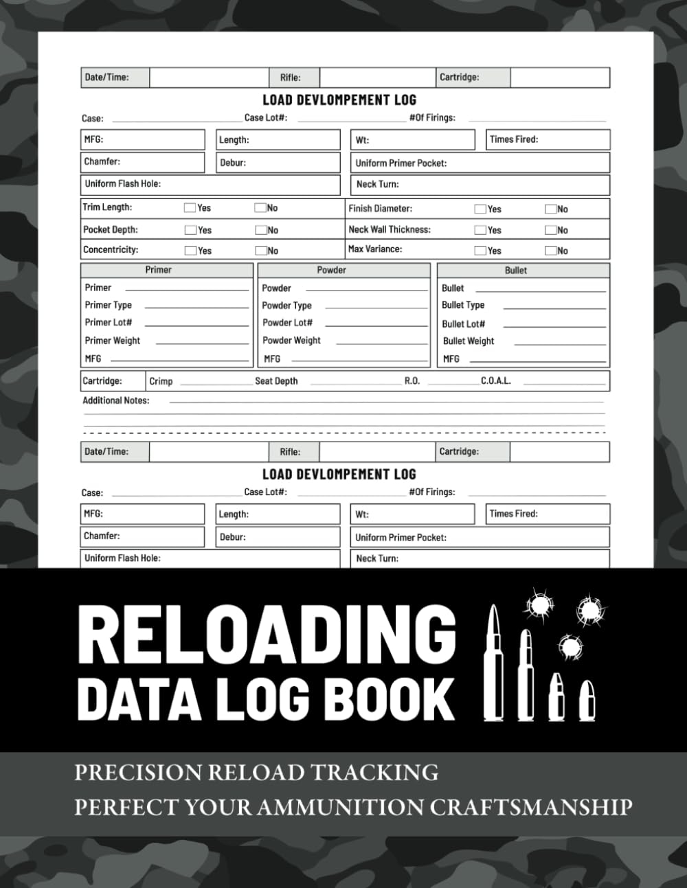 Printable Load Data Sheets