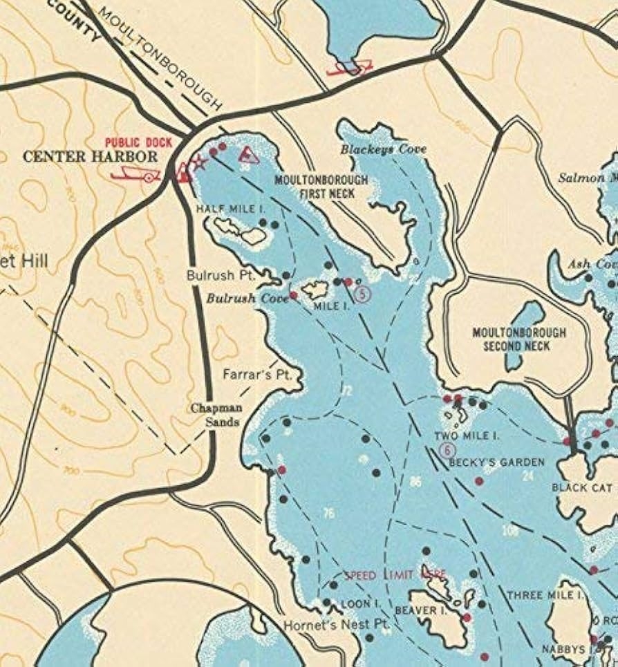 Printable Map Of Lake Winnipesaukee