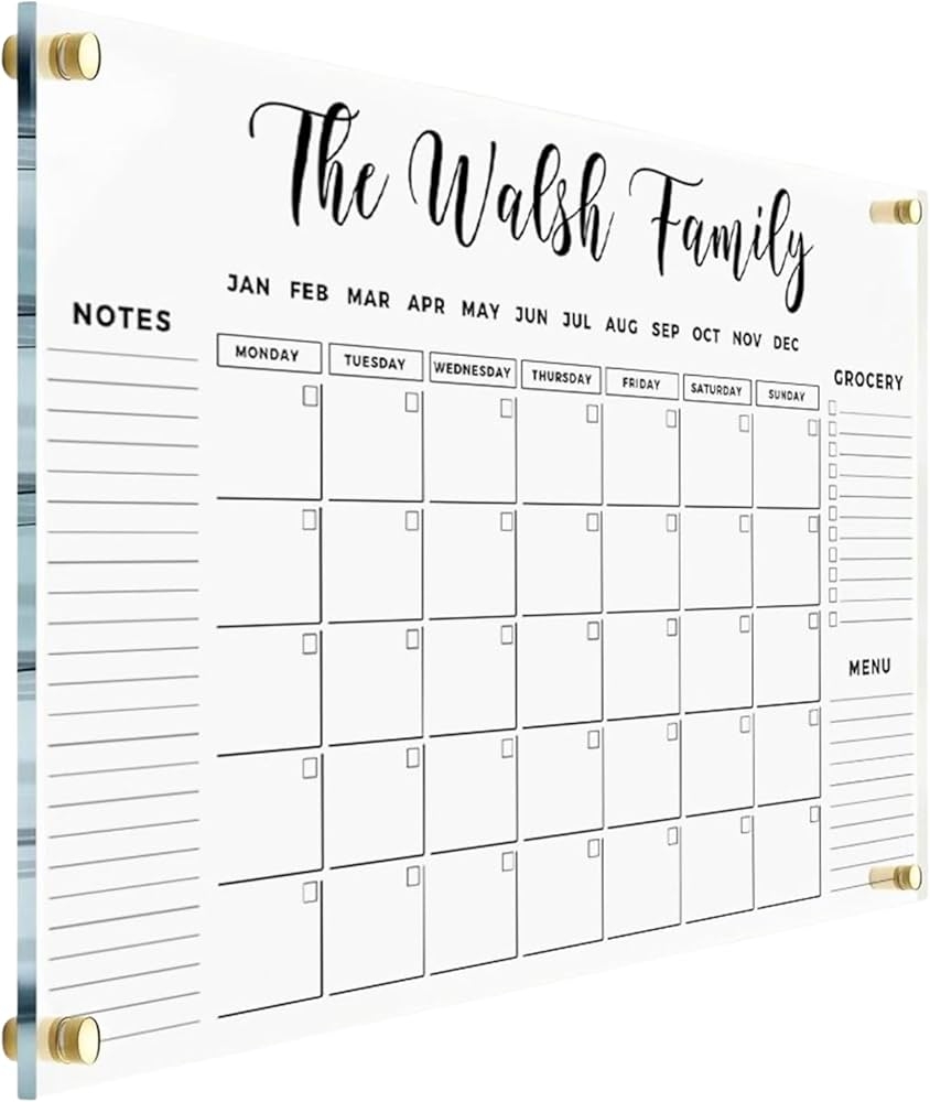 Printable Calendar Large Boxes
