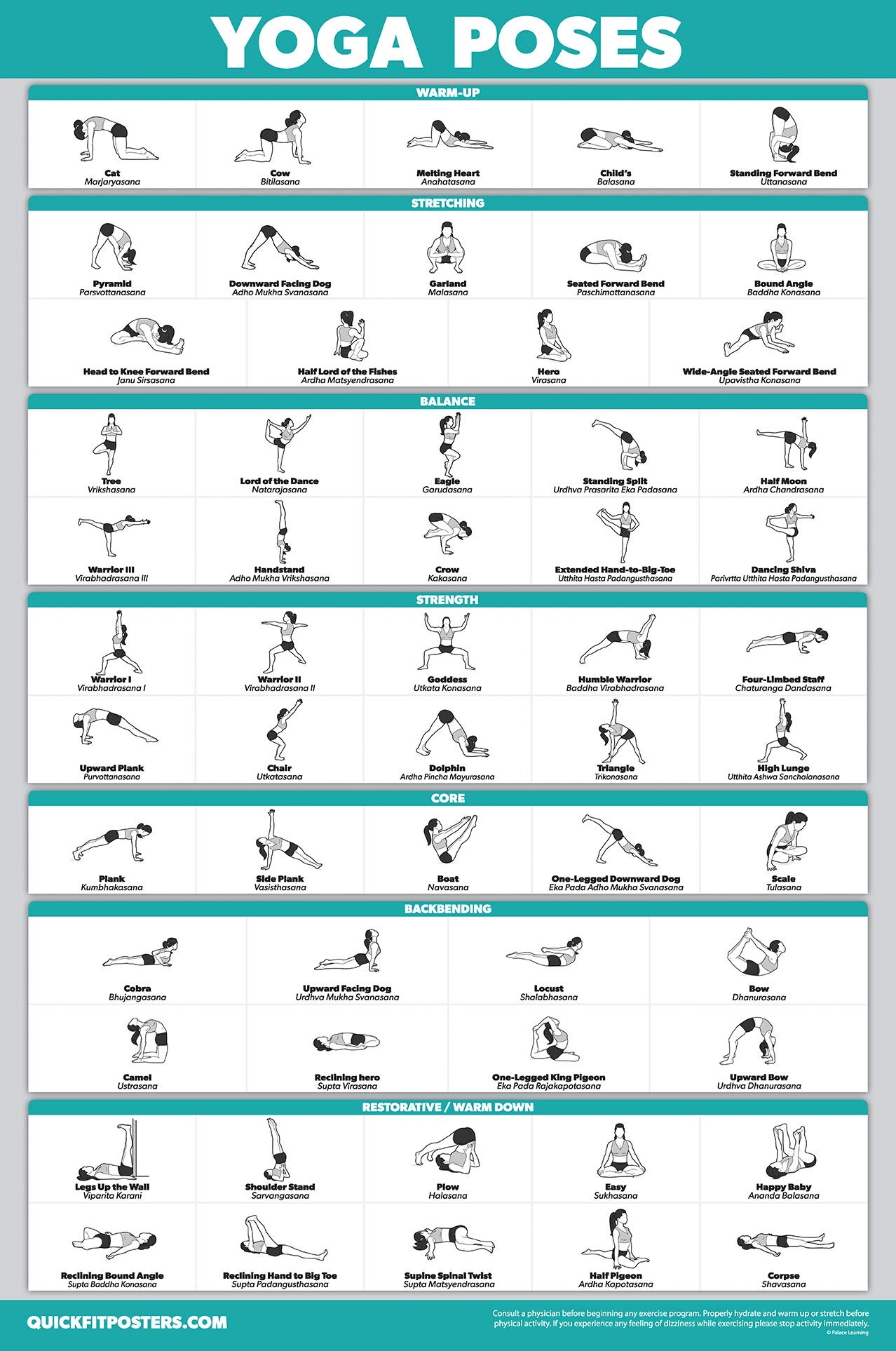 Free Printable Yoga Poses Chart