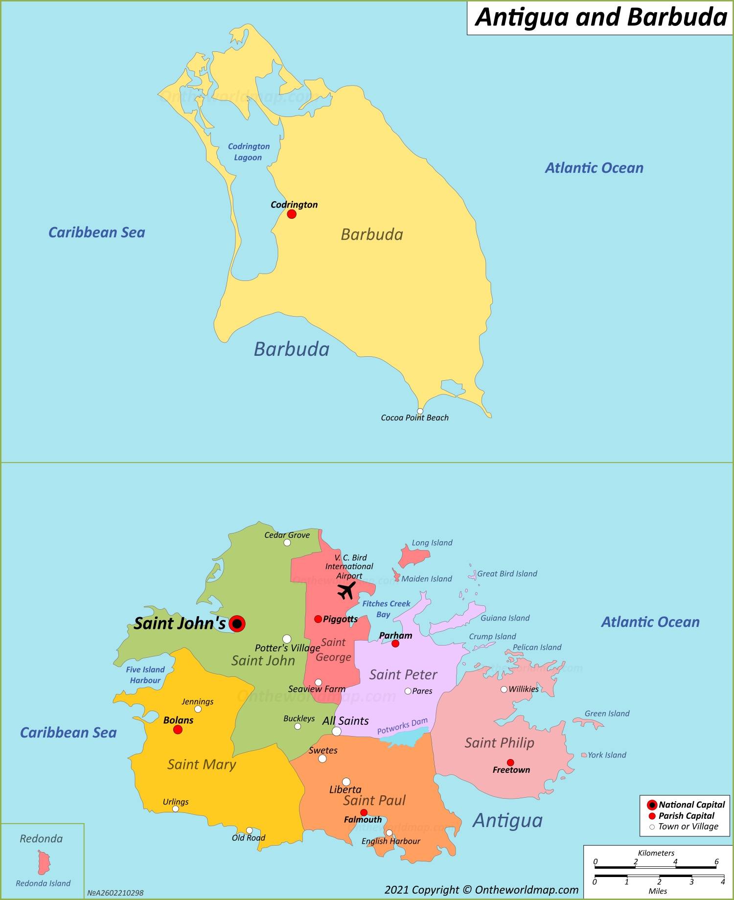 Antigua And Barbuda Map Detailed Maps Of Antigua And Barbuda