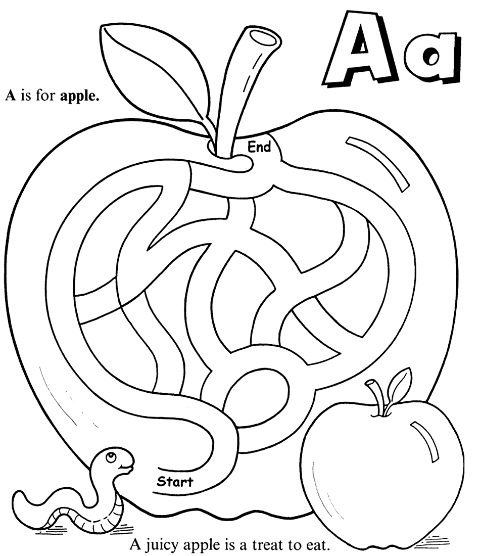 Apple Coloring Sheet Free Printable