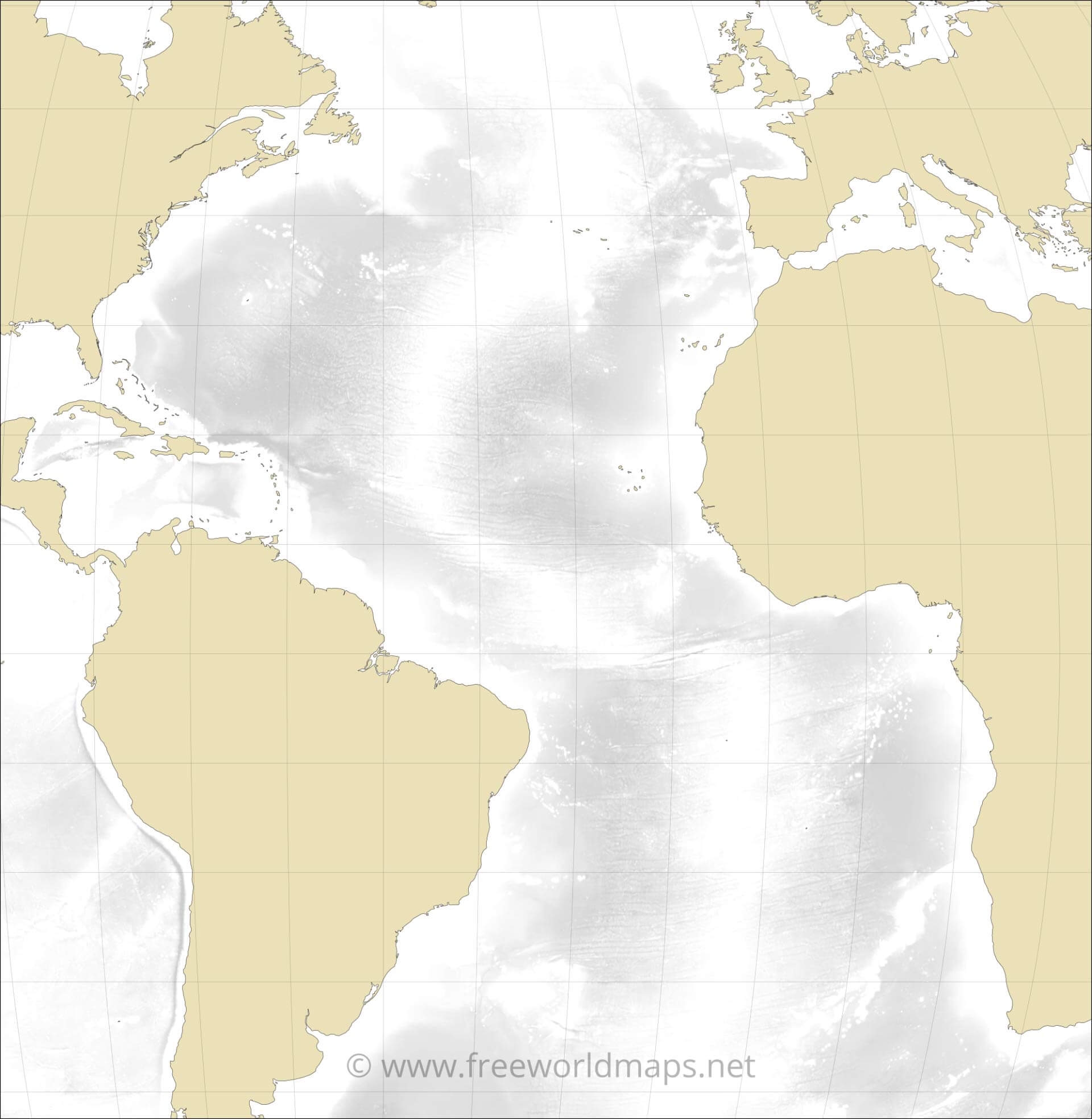 Printable Map Of The Atlantic Ocean