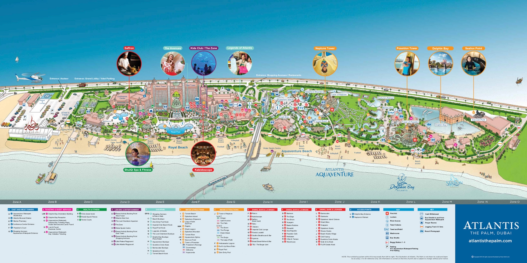 Atlantis The Palm Resort Crescent Rd Dubai UAE Map TRAVOH
