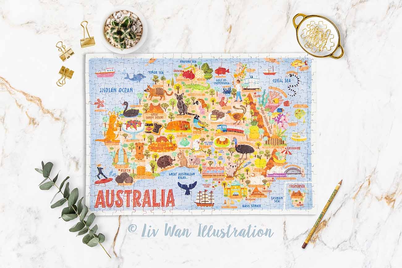 Australia Map Jigsaw Puzzle 300 Pieces Premium Hand Made Worksheets Library Australia Map Jigsaw Puzzle 300 Pieces Premium Hand Made Worksheets Library