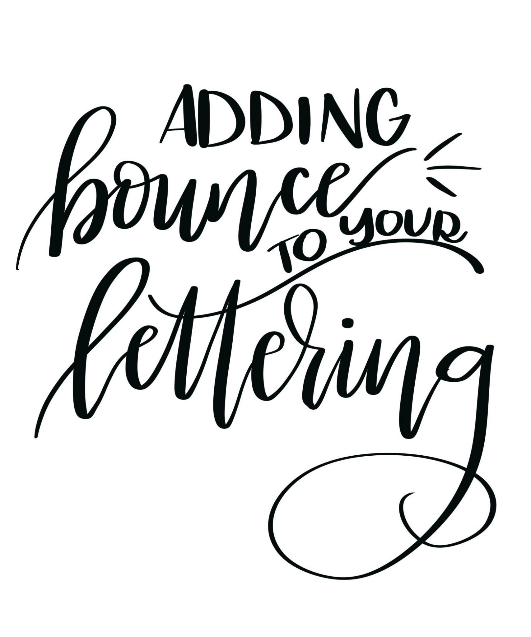 Printable Bouncy Calligraphy Practice Sheets