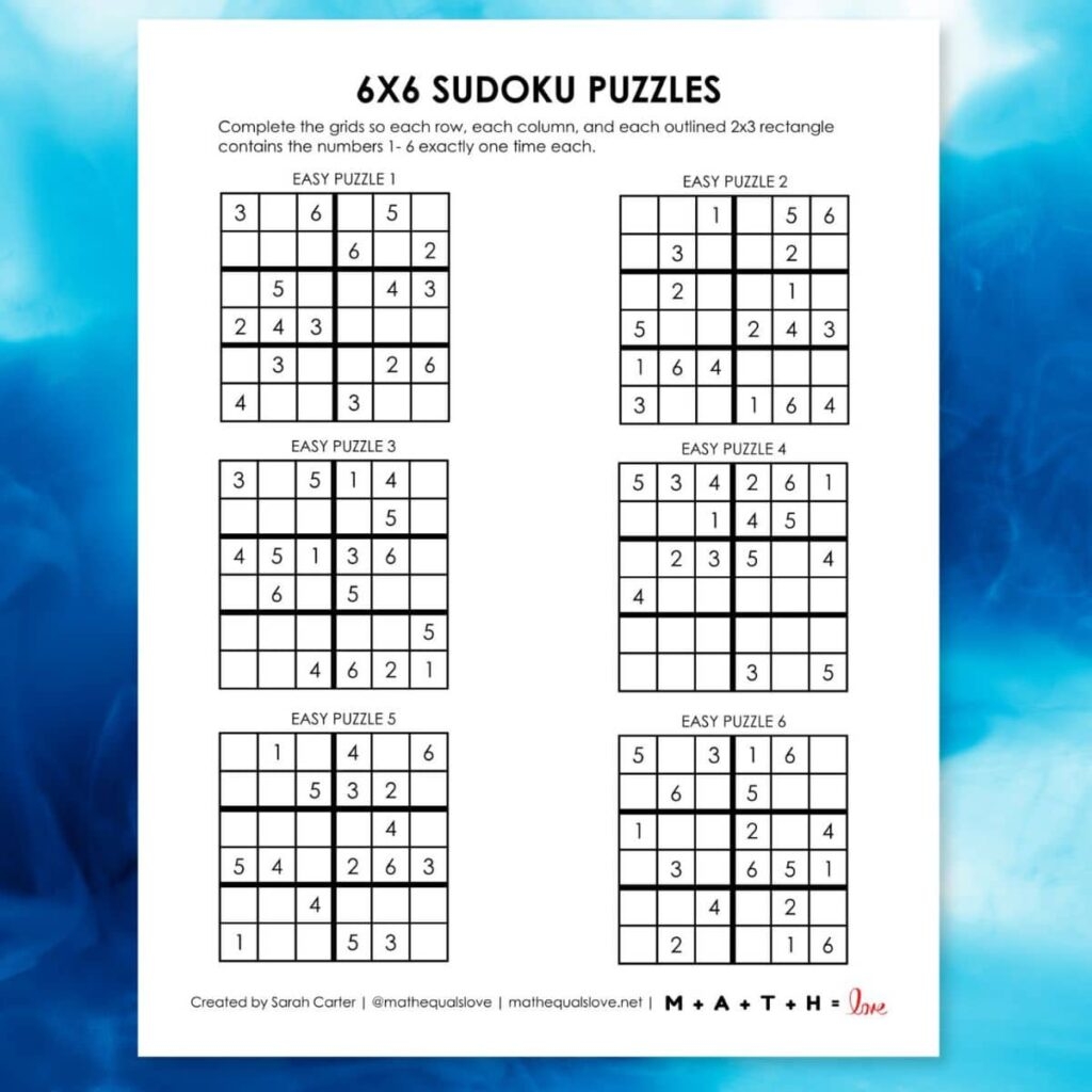 Sudoku Sheets Printable