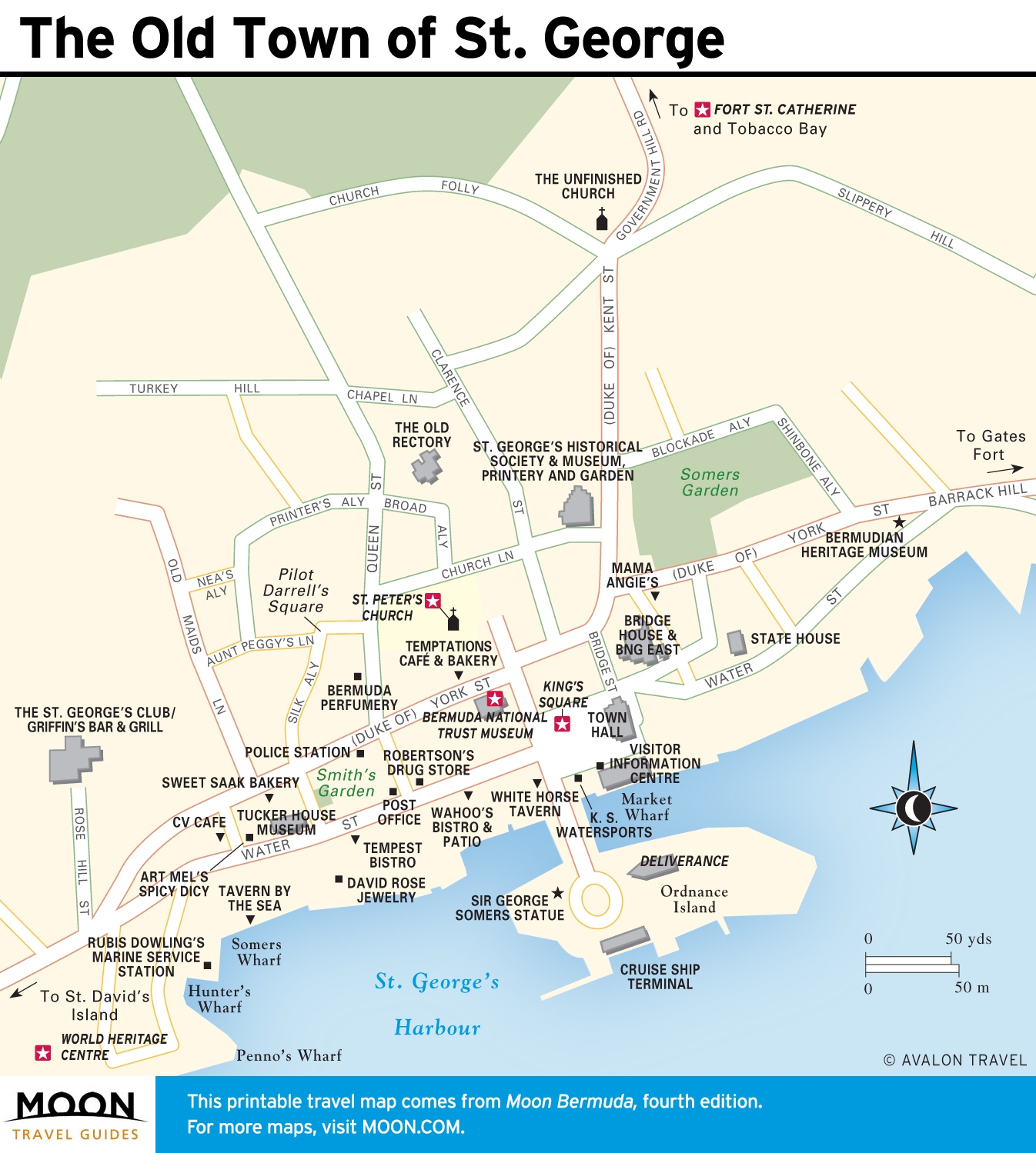 Printable Tourist Map Of Bermuda