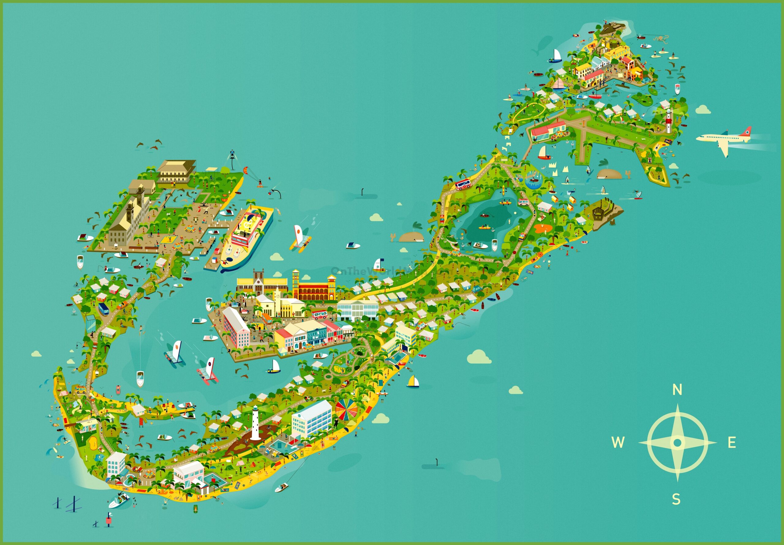 Bermuda Tourist Map Ontheworldmap